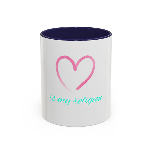 Copy of Inspirational Accent Coffee Mug - Love is My Religion, Gift for Coffee Lovers, Motivational Mug, Spiritual Drinkware, Unique Office Decor