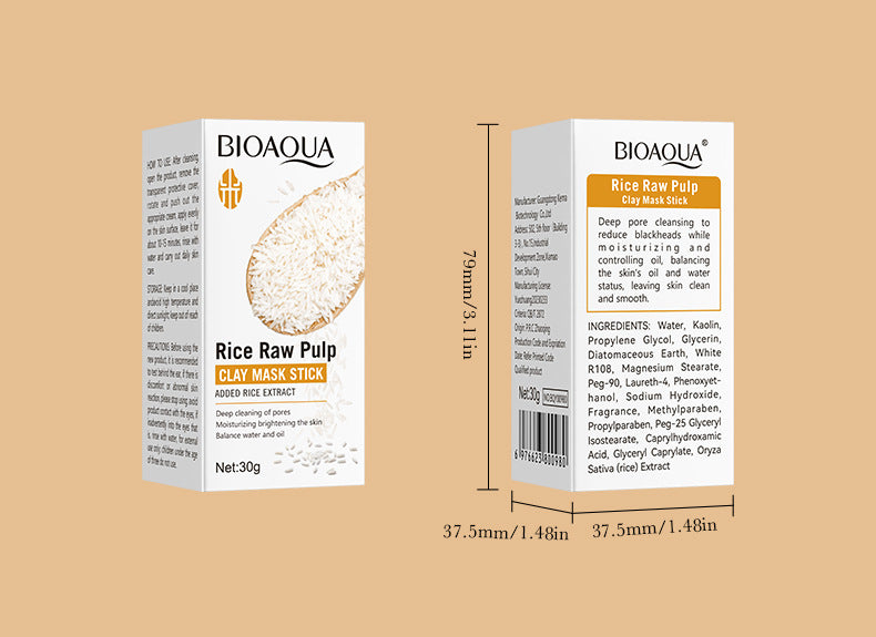 Facial Remove Blackhead Rice Solid Mask Acne Blemish Black Dots Clean Face Shrink Pores Stick Cream Brighten Korean Skincare New