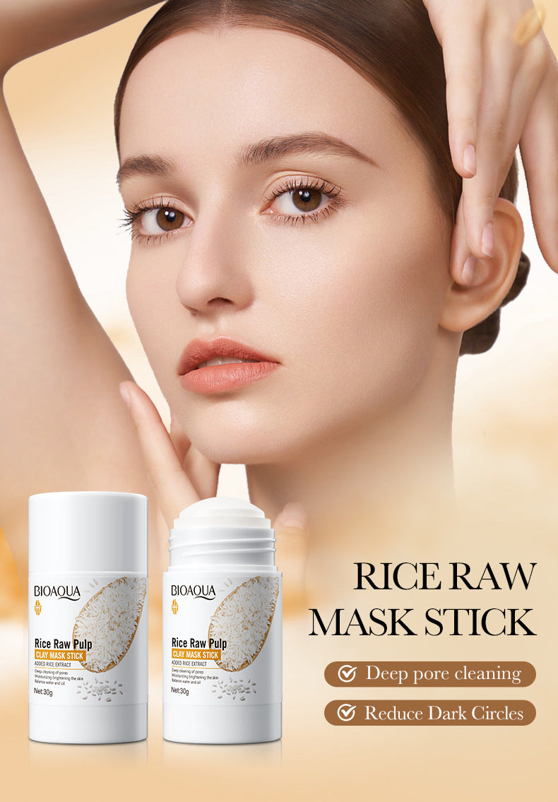 Facial Remove Blackhead Rice Solid Mask Acne Blemish Black Dots Clean Face Shrink Pores Stick Cream Brighten Korean Skincare New