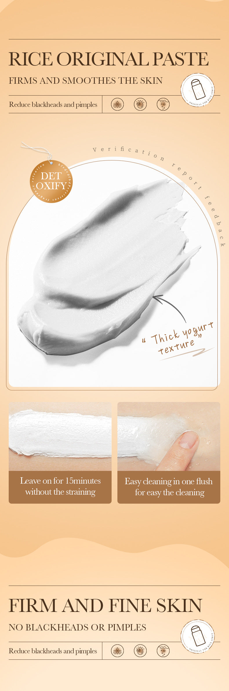 Facial Remove Blackhead Rice Solid Mask Acne Blemish Black Dots Clean Face Shrink Pores Stick Cream Brighten Korean Skincare New