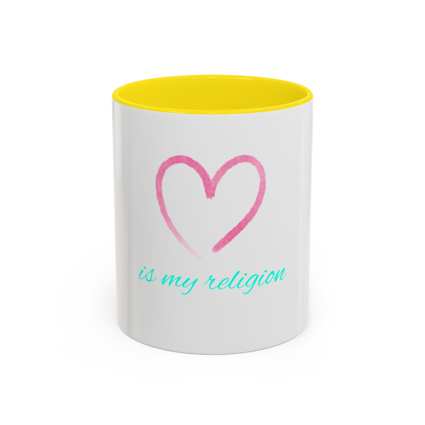 Copy of Inspirational Accent Coffee Mug - Love is My Religion, Gift for Coffee Lovers, Motivational Mug, Spiritual Drinkware, Unique Office Decor