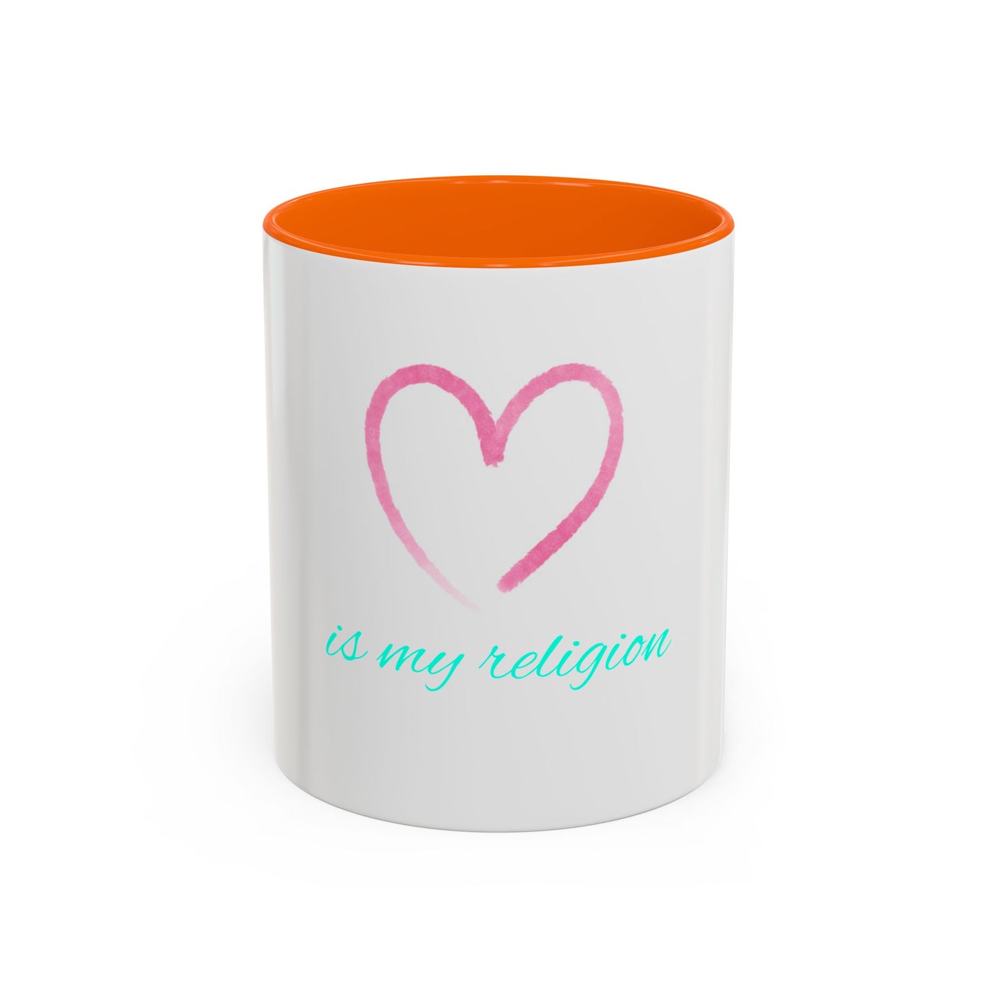Copy of Inspirational Accent Coffee Mug - Love is My Religion, Gift for Coffee Lovers, Motivational Mug, Spiritual Drinkware, Unique Office Decor