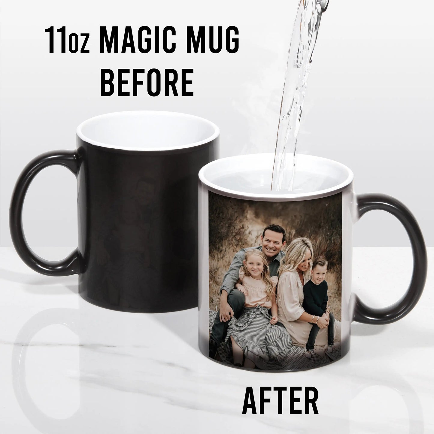 Custom Your Own Design Color Changing Mug, Photo Magic Mug, Gift to Dad Mom Kids, Birthday Surprise Gift Mug