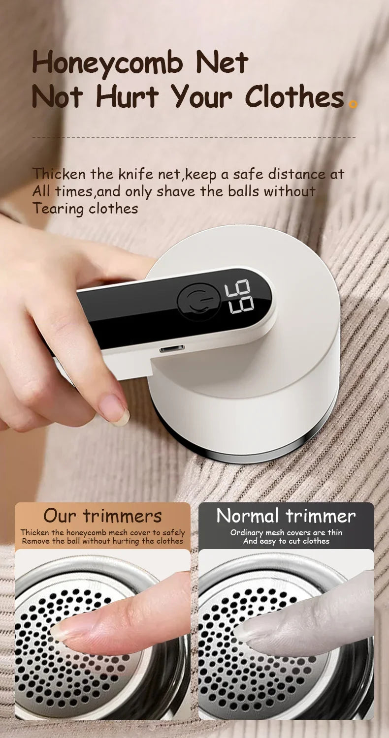 Xiaomi Mijia Portable Lint Remover Electric Hairball Trimmer Smart LED Digital Display Fabric Shaver USB Charging Fast Household
